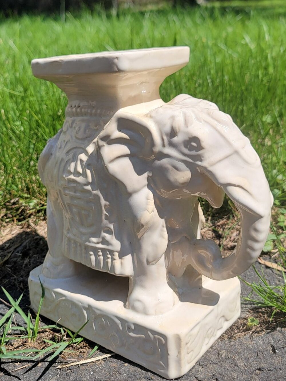 ₊˚🐘⊹ indian elephant ceramic plant stand ✧🪴˚.